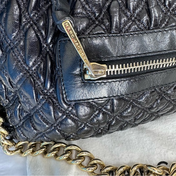 RARE Marc Jacobs Mina Stam Diamond Quilted Frame bag Kiss Lock Full Chain strap - Picture 8 of 13